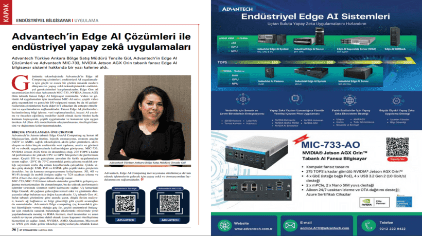 Advantech’in Edge AI Çözümleri ile Endüstriyel Yapay Zekâ Uygulamaları